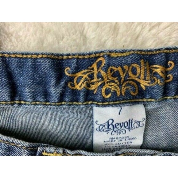 Revolt Size 7 Womens Jeans Destroyed Rip Torn Distressed Low Rise Skinny… - Picture 4 of 4